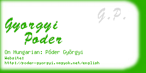 gyorgyi poder business card